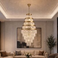 Kronleuchter Glas Metall Bronze E14 Ø65 cm 13-flammig