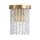 Wandleuchte Glas Metall Kristall Bronze E14 B:20 cm