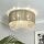 Deckenleuchte Glas Metall Grau G9 H:35 cm Acrylperlen