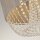 Deckenleuchte Glas Metall Grau G9 H:35 cm Acrylperlen