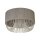 Deckenleuchte Glas Metall Grau G9 H:35 cm Acrylperlen