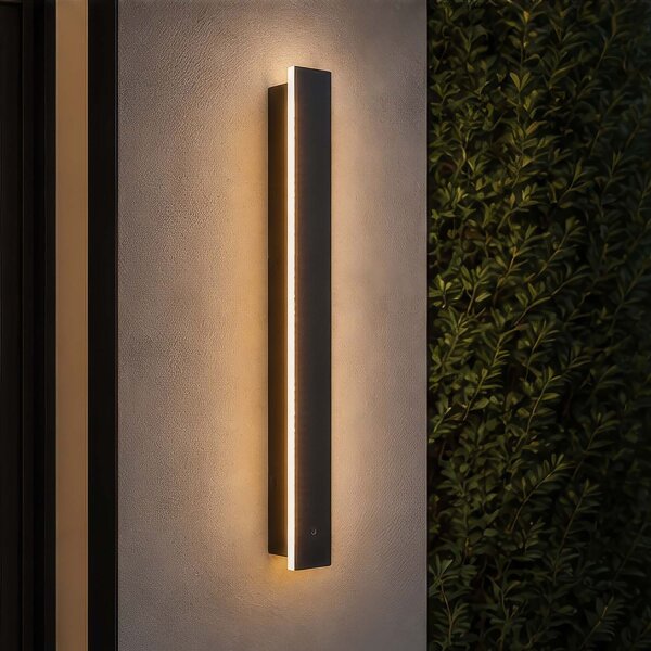 LED Außenwandleuchte 2700-4000K Sandschwarz IP65 modern