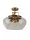 Deckenleuchte Glas Metall Bronze E27 H:36 cm 3-flammig