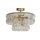 Deckenlampe Glas Metall Gold E14 Ø35 cm 3-flammig klar