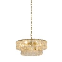Pendelleuchte Glas Metall Gold E14 Ø46 cm...