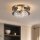 Deckenlampe Klarglas Messing Antik E27 IP44 Ø35 cm rund