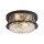 Deckenlampe Glas Metall Schwarz E27 IP44 Ø35 cm klar