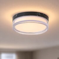 LED Deckenleuchte 2300-4000K Metall Schwarz IP65 &Oslash;23 cm