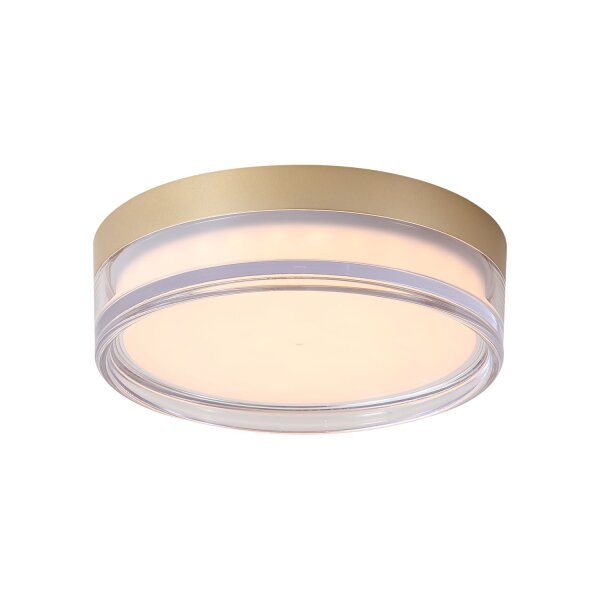 LED Deckenleuchte 2300-4000K Metall Gold IP65 Ø23 cm