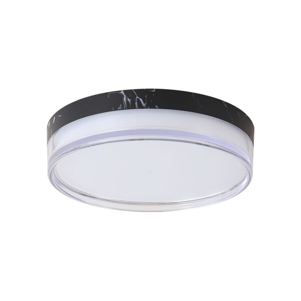 LED Deckenleuchte 2300-4000K Metall Schwarz IP65 Ø30 cm