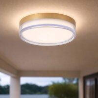 LED Deckenlampe CCT 2300-4000K Metall Gold IP65 &Oslash;30 cm