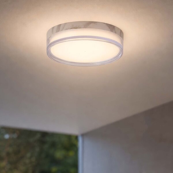 LED Deckenlampe CCT 2300-4000K Marmor IP65 Ø30 cm flach