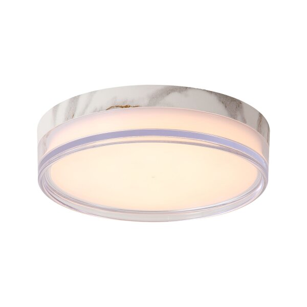 LED Deckenlampe CCT 2300-4000K Marmor IP65 Ø30 cm flach