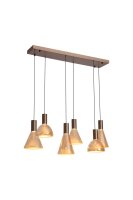 LED Pendelleuchte 3000K Bronze-Braun Bernstein L:80 cm