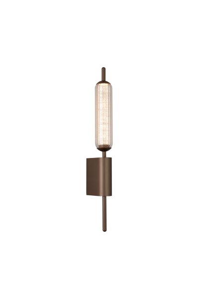 LED Wandlampe 3000K Glas Bronze-Braun Weiß H:54 cm