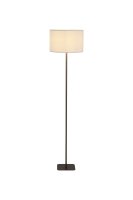 Stehlampe Metall Kaschmir Bronze-Braun E27 Fu&szlig;schalter