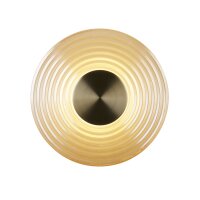 LED Wandlampe 3000K Glas Metall Messing Antik Bernstein