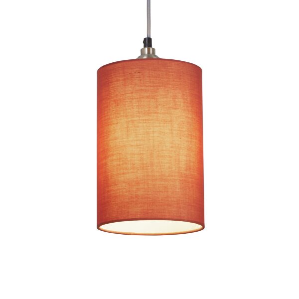 Lampenschirm Baumwolle Terrakotta E14 E27 H:24 cm Loft