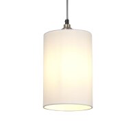 Lampenschirm Baumwolle Wei&szlig; E14 E27 &Oslash;16 cm Zylinder