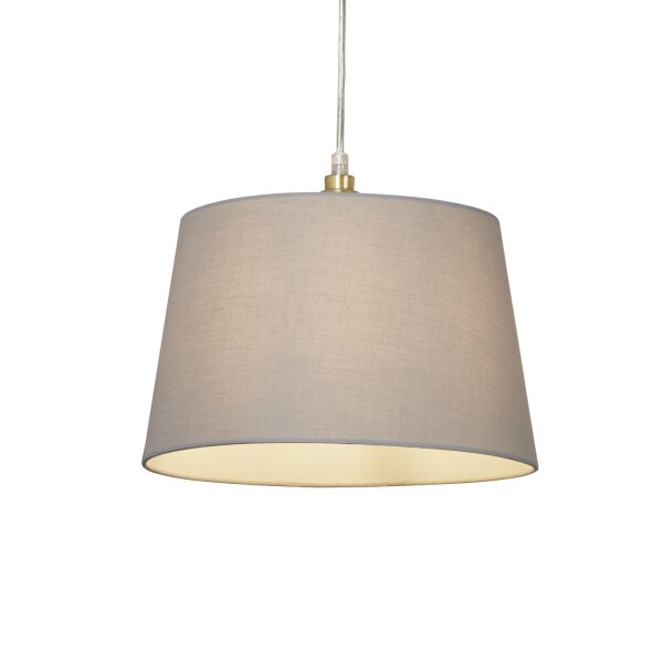 Lampenschirm Baumwolle Hellgrau E14 E27 Ø30 cm Loft