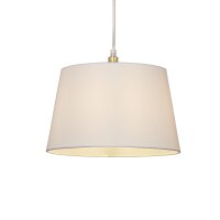 Lampenschirm Baumwolle Wei&szlig; E14 E27 &Oslash;30 cm Loft konisch
