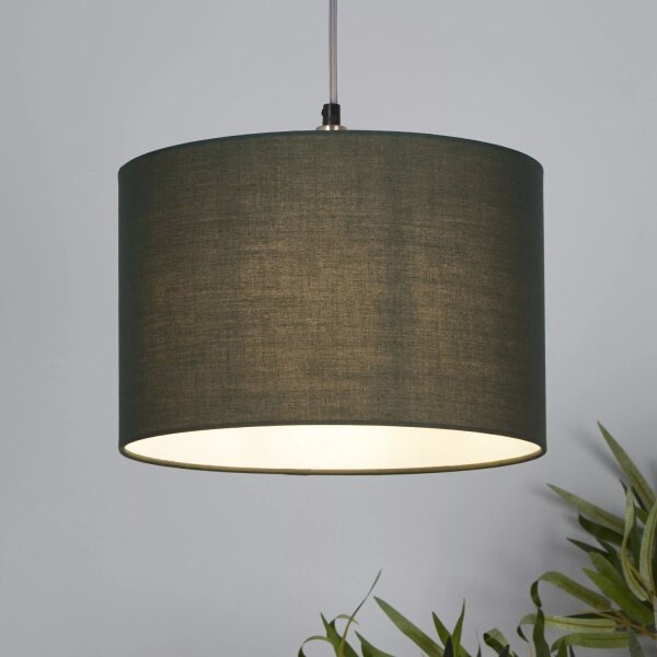 Lampenschirm Baumwolle Smaragdgrün E14 E27 Ø30 cm Loft