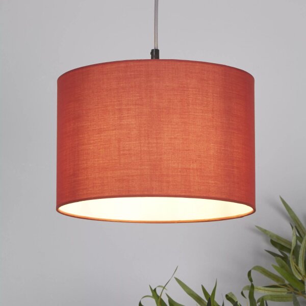 Lampenschirm Baumwolle Terrakotta E14 E27 Ø30 cm Loft
