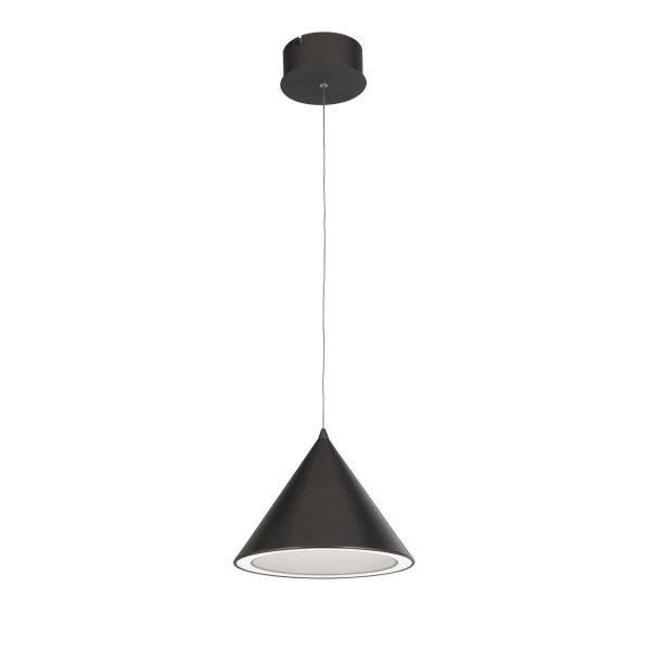 LED Pendelleuchte 3000K Aluminium Schwarz Weiß Ø24 cm