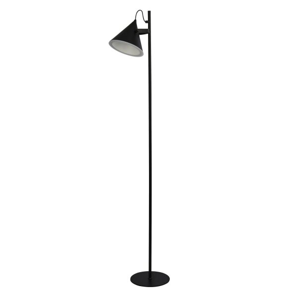LED Stehlampe flexibel 3000K Aluminium Schwarz H:146 cm