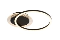 LED Deckenleuchte dimmbar 3000K Metall Schwarz L:40 cm