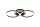 LED Deckenlampe 3000K Metall Schwarz L:46 cm Lichtring