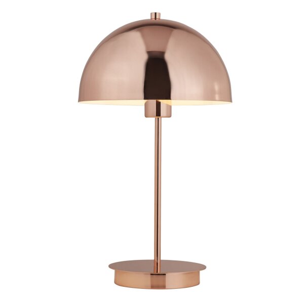 Tischleuchte Metall Kupfer Weiß E27 H:44,5 cm Pilzlampe