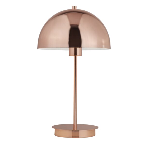 Tischleuchte Metall Kupfer Weiß E27 H:44,5 cm Pilzlampe