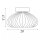 Deckenlampe Glas Metall Gold Bernstein E27 Ø28 cm oval