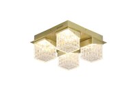 LED Deckenleuchte 3000K Metall Messing L:30 cm wohnlich