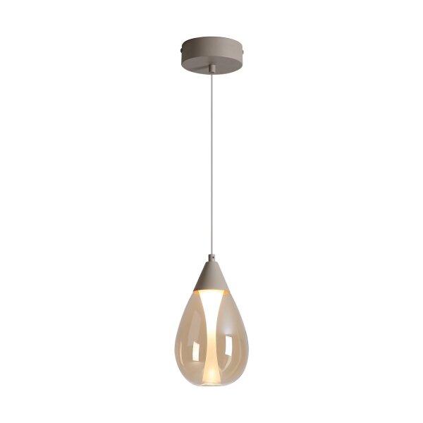 LED Hängelampe 3000K Glas Sandfarben Champagner Ø15 cm