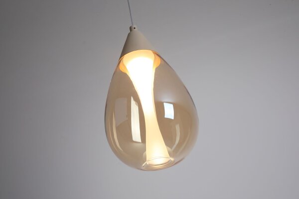 LED Hängelampe 3000K Glas Sandfarben Champagner Ø15 cm