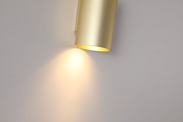 Wandleuchte Aluminium Gold GU10 B:6,5 cm schmal