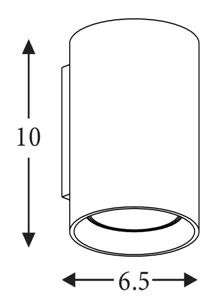 Wandleuchte Aluminium Gold GU10 B:6,5 cm schmal