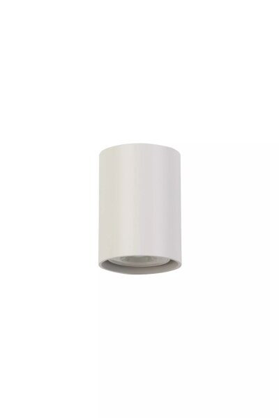 Wandleuchte Aluminium Sandweiß GU10 T:6,5 cm Zylinder