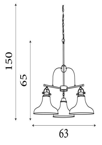 Hängelampe Metall Silber Weiß E27 L:63 cm Industrial