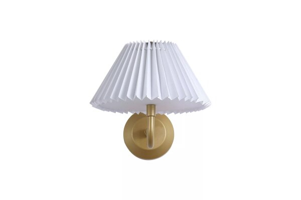 LED Wandlampe Akku 3000K Metall Gold Weiß T:24,5 cm