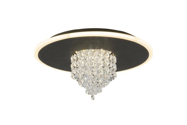 LED Deckenleuchte 3000K Metall Schwarz Ø31,5 cm 1888 lm
