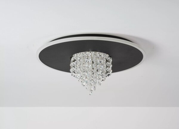LED Deckenleuchte 3000K Metall Schwarz Ø31,5 cm 1888 lm
