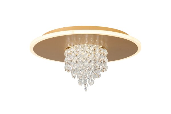 LED Deckenleuchte 3000K Metall Gold H:15 cm Lichtring