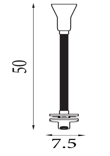 Tischlampe klemmbar Metall Schwarz Schalter E14 H:50 cm