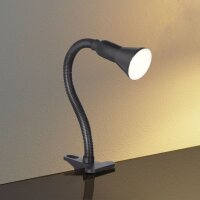Tischlampe klemmbar Metall Schwarz Schalter E14 H:50 cm