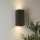 Wandlampe Up Down Aluminium Sandschwarz GU10 eckig