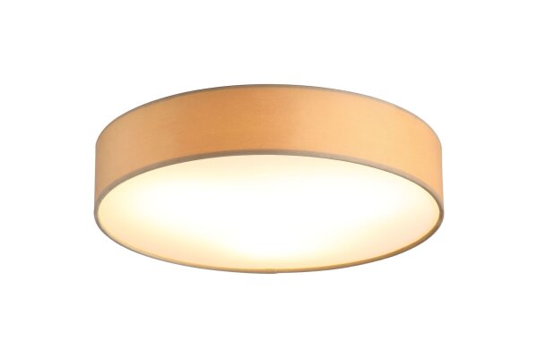 Deckenleuchte Stoff Champagner blendarm E27 Ø50 cm rund