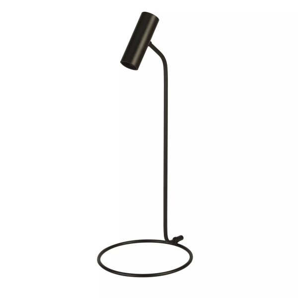 Tischleuchte verstellbar Metall Schwarz E27 H:57 cm